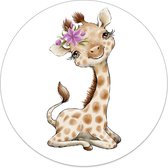 Muurcirkel kids giraffe meisje 60 cm / Forex