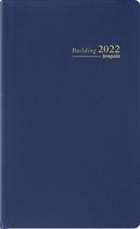 Brepols Agenda 2022 - Building - Geruit - Seta PVC soepel omslag - 10 x 16,5 cm - Blauw