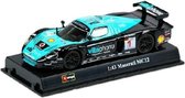 Maserati MC12 (Zwart/Turquoise) (10 cm) 1/43 Bburago Race - Modelauto - Schaalmodel - Model auto - Miniatuurautos - Miniatuur auto