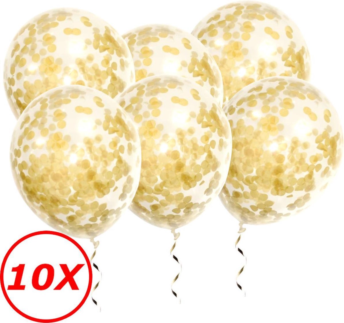 Gouden Confetti Ballonnen 10 Stuks Luxe Feestversiering Verjaardag Bruiloft Ballon Goud Papier Confe