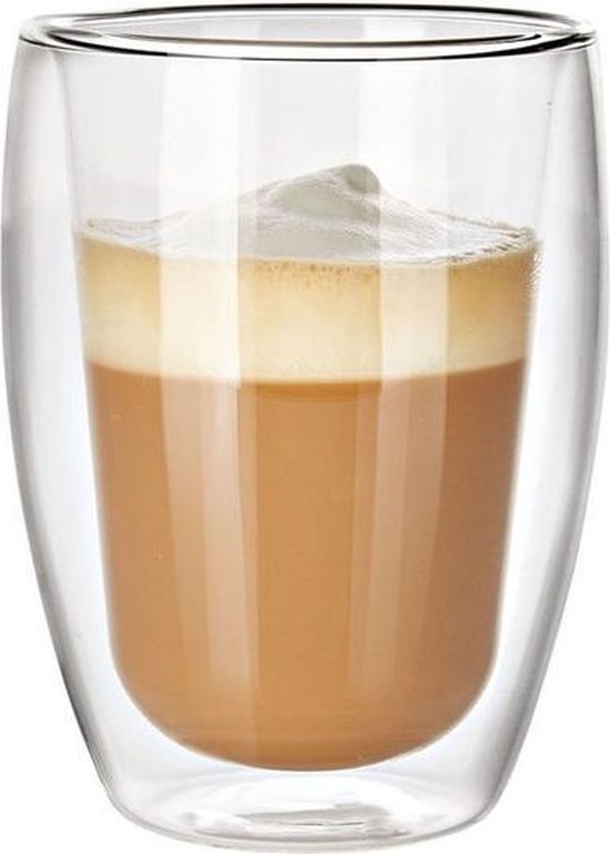 Thermoglazen - ERNESTO® - Cappuccino - dubbelwandig - ca 280 ML - 3 stuks  -... | bol.com