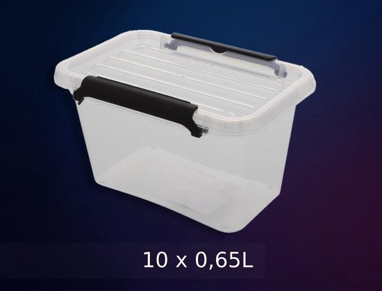 ik ben trots Zelden Emigreren 10 Stuks Kleine Transparant Opbergbox 0.65L - 15 x 9.5 x8 .5cm - Opberg Box  | bol.com