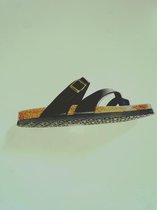 Teen slippers/sandalen heren - zwart - maat - 45