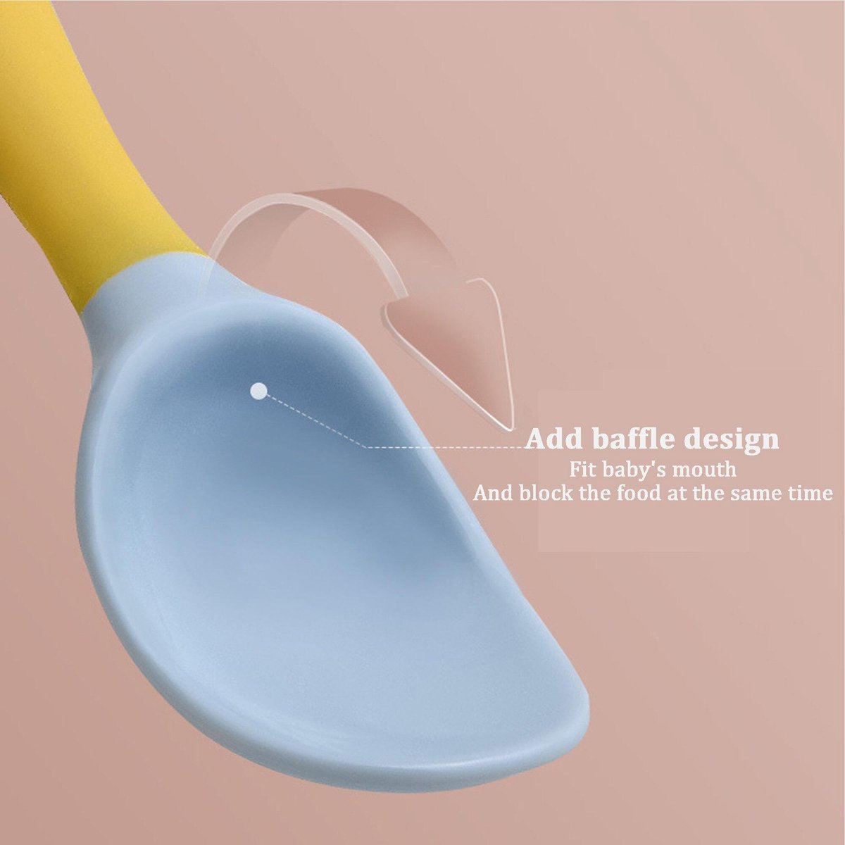 Siliconen Lepel Voor Baby Gebruiksvoorwerpen Set Extra Voedsel Peuter Leren Eten Training Buigbare Zachte Vork Zuigeling Kinderen Servies Vaatwasser bestendig — afbeelding 3