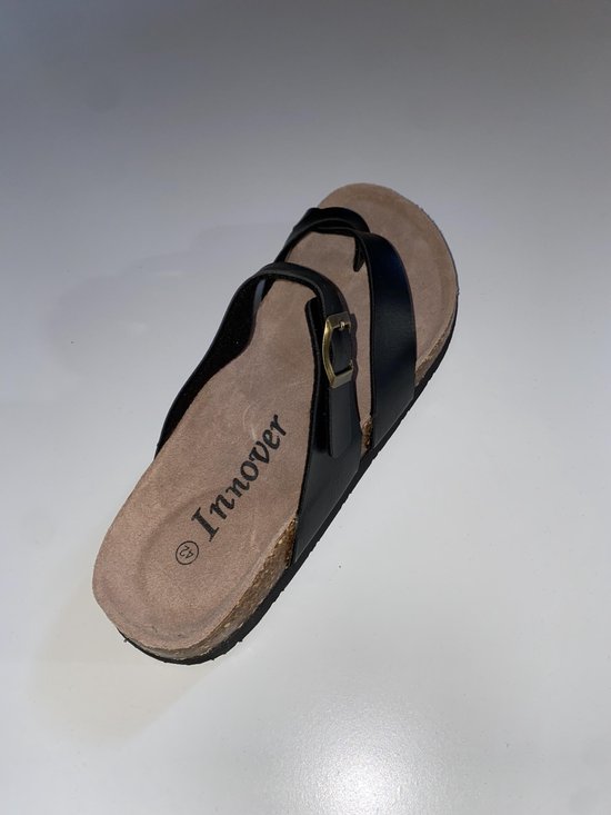 breng de actie draadloos voorkomen Teen slipper/sandalen heren - zwart - maat - 43 | bol.com