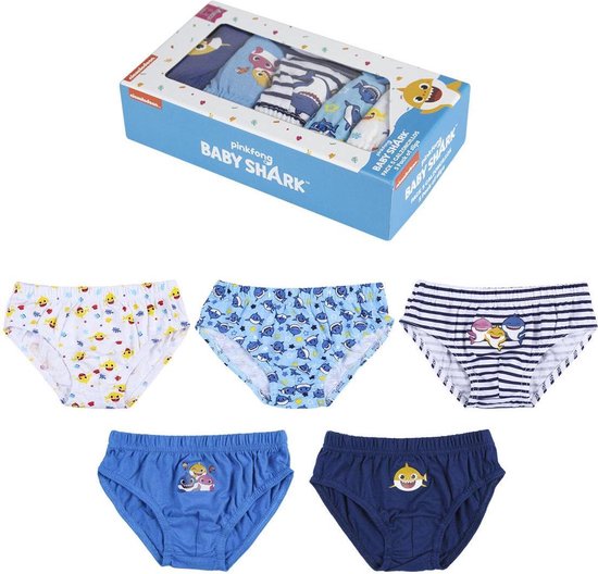 Baby shark - jongens - peuter/kleuter - ondergoed (5 slips) in cadeaudoos - maat | bol.com