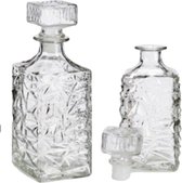 Karaf - Transparant - Karaffen - Waterkan - Water - Whiskey - Schenkkan - Met deksel - 1 Liter
