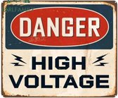 Danger High Voltage - Sticker - Pictogram - Zelfklevend - Spanning