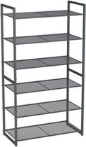 Segenn's Soweto Schoenenrek - met 6 planken -  Schoenenorganizer - Voor 18-24 paar - Schoenenkast - Metaal - 63 x 30 x 112 cm