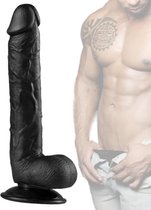 Seducta - Realistische Dildo met Zuignap voor Mannen en Vrouwen - 24CM - Lance's Black Cock