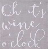 Räder -  Cocktail servet - Oh it's wine o'clock - 25x25cm