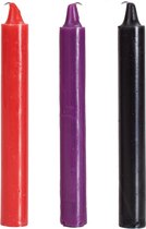 Japanese Drip Candles Set - BlackRed Purple