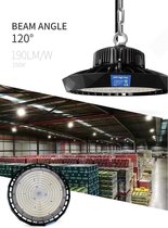 LED high bay 150W 120° IP65 5000K flikkervrij 190lm/W 5-jaar garantie