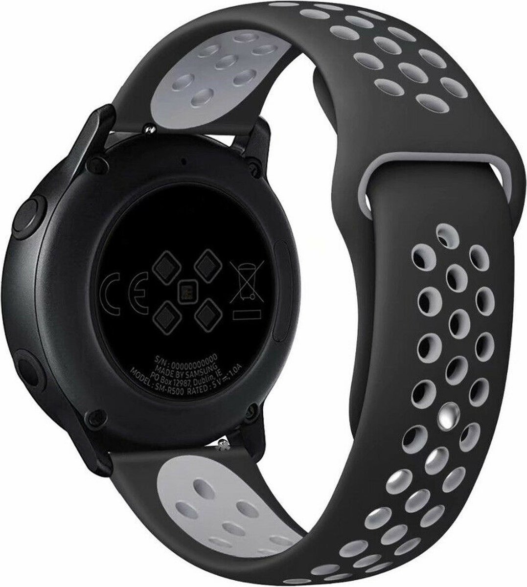 Geschikt voor Polar Vantage M sport band - zwart/grijs - 46mm