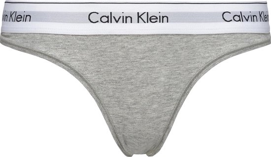 Calvin Klein - Femme - String en Cotton moderne - Grijs - XL | bol.com