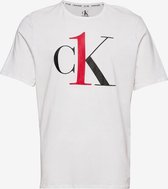 Calvin Klein stretch o-hals ck one logo shirt wit - XL