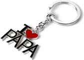 I Love Papa - Sleutelhanger - Key Ring - Papa Vader Cadeau - Cadeau voor Man