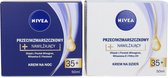 Nivea Anti-Wrinkle 35+ Day & Night Cream Nachtcrème - 2 x 50 ml (Set van 2)