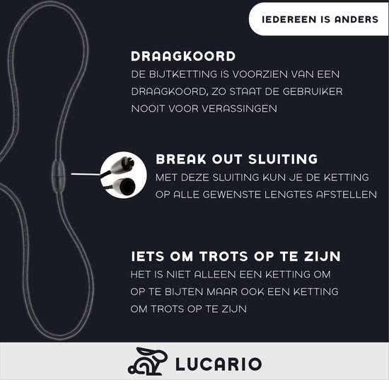 Bijtketting - Kauwketting - Lego bouwblokje patroon Geel van Lucario — afbeelding 5