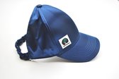 Show Your Curls | Backless cap | Pet | Baseball pet | Afro | Krullen haar | Blauw