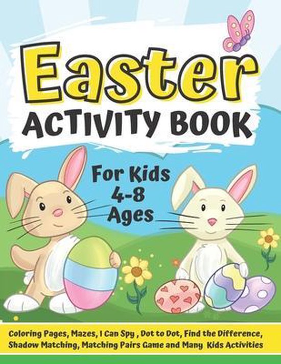 Easter Activity Book For Kids 4 - 8 Ages