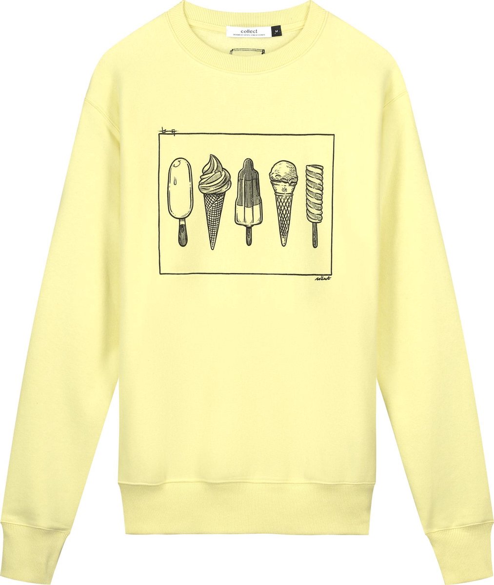 Collect The Label - Hippe Trui - IJsjes Sweater - Geel - Unisex - L