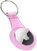 Apple AirTag sleutelhanger - Roze (Clear)