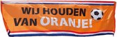 Spandoek "Wij houden van Oranje" 74x220cm | EK WK Vlag | Koningsdag | Versiering
