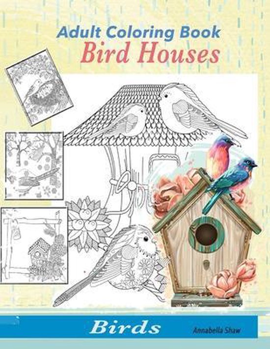 Birds Adult Coloring Book - cover