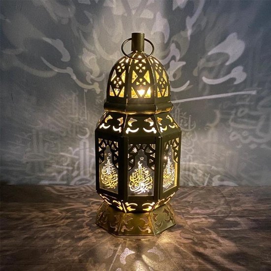 ✿BrenLux® Marokkaanse lantaarn - Windlicht in glas – Lamp met Ledlicht -...  | bol.com