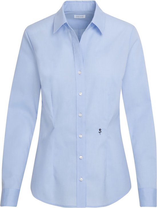 Seidensticker dames blouse slim fit - lichtblauw - Maat: 42