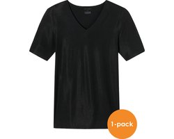 SCHIESSER Laser Cut T-shirt (1-pack) - naadloos met diepe V-hals - zwart