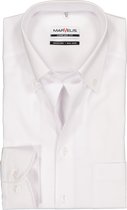 MARVELIS comfort fit overhemd - wit met button-down kraag - Strijkvrij - Boordmaat: 46