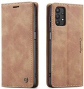 Caseme - Samsung Galaxy A32 5G - Retro Wallet Hoesje - Bruin