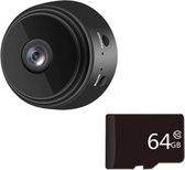 Dexters® Camera - Beveiligingscamera + 64GB - Mini Camera - Verborgen Camera - Dag en Nacht zicht - Babyfoon - Smart Camera - 1080P HD - Night vision - WiFi Camera - Met Mobiele Ap