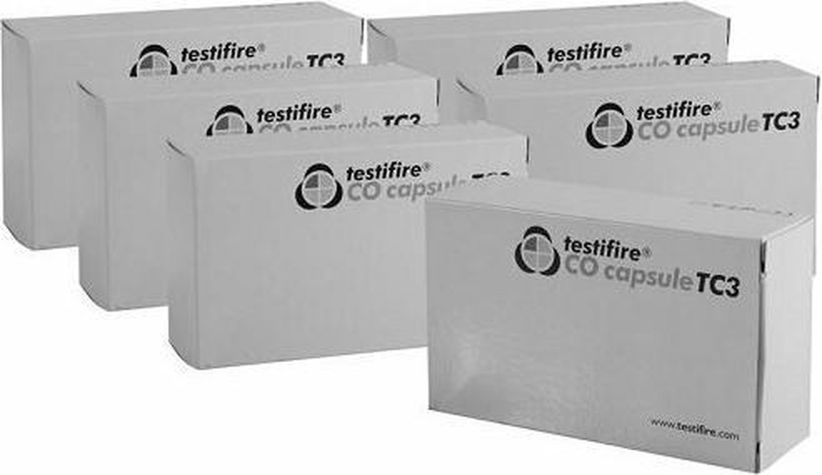 Goedkoopste TESTIFIRE - TC3-001 - CO capsule - 6 stuks - BHV - EHBO