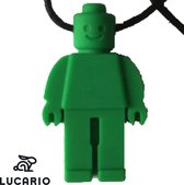 Bijtketting - Kauwketting | Lego design Robot Erik - Legergroen - Donkergroen