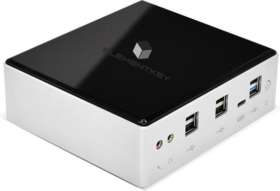 Elementkey AIR2 Mini Computer - i7-8650U - 4.2 Ghz - 16GB RAM + 512GB NVME SSD + Windows 11 Pro PC + AC WIFI + Bluetooth - Alternatief voor NUC PC -Zwart