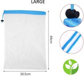 Herbruikbare Groentetas - Fruittas - Boodschappen Tas - Milieuvriendelijk - Large - Blauw - Zero Waste - Sustainable