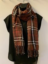 Sjaal voor dames met bruine burberry print | bol.com