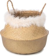 KidsDepot - Fera Opbergmand Large Seagrass Naturel/Goud