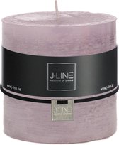 J-Line Cilinderkaars Lavendel -80H Set van 6 stuks