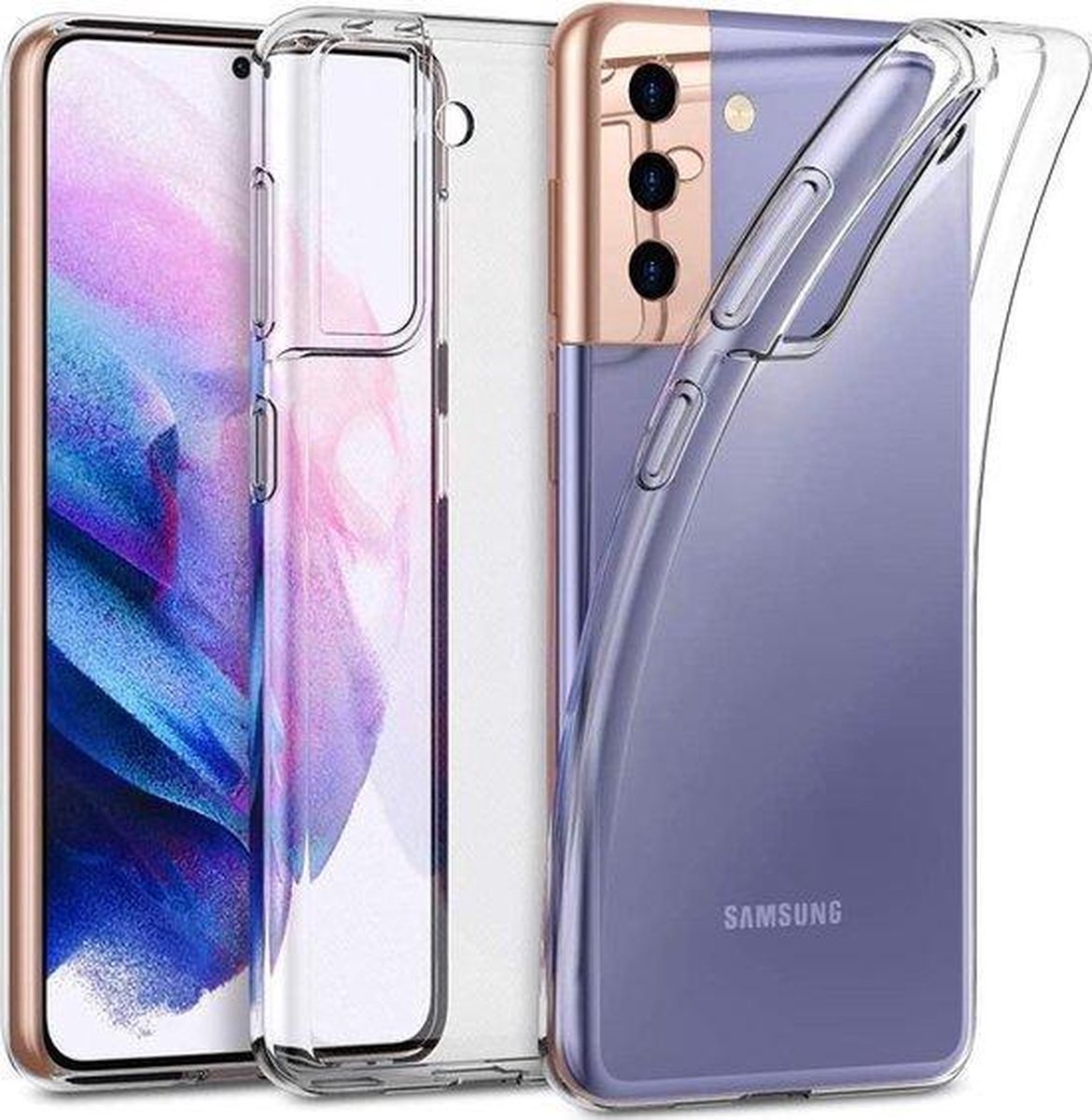 Soft TPU Hoesje geschikt voor Samsung Galaxy S21 - Doorzichtig Siliconen hoesje - Transparant