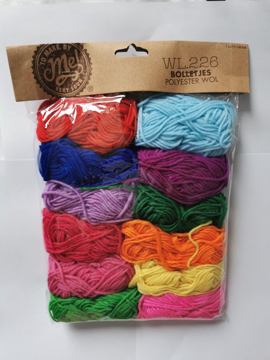 Peuter Parameters Tips Breiwol | 12 bolletjes wol in verschillende kleuren | Breien | Knutselen |  DIY | Hobby | bol.com
