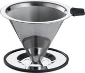 The Great Bean - Herbruikbare Koffiefilter RVS - Milieuvriendelijke Koffiefilter Houder 1x4 - Koffiefilterhouder - Koffiefilter permanent - Koffie Dripper - Roestvrij Staal