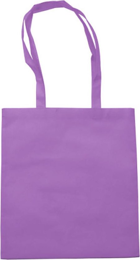 Sac en toile - sac cabas basique en fibre textile non tissée - violet