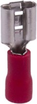 AMP 6.3mm stekkers female rood (20 stuks) - geïsoleerde kabelschoen - kabelschoenen