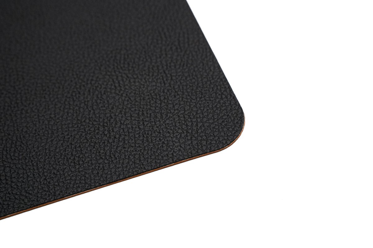 Luxe placemats lederlook 6 stuks dubbelzijdig zwart/bruin
