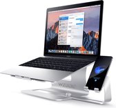 Webbie - Laptop standaard - Geschikt voor Apple Macbook Air, pro, Ipad, Chromebook, HP laptop - Ergonomische Laptopstandaard - Laptoptafel Universeel - Anti Slip - Met Telefoonhoud