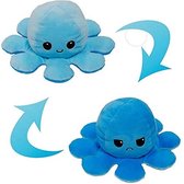 Octopus Knuffel - Reversible octopus knuffel - Turquoise/Blauw